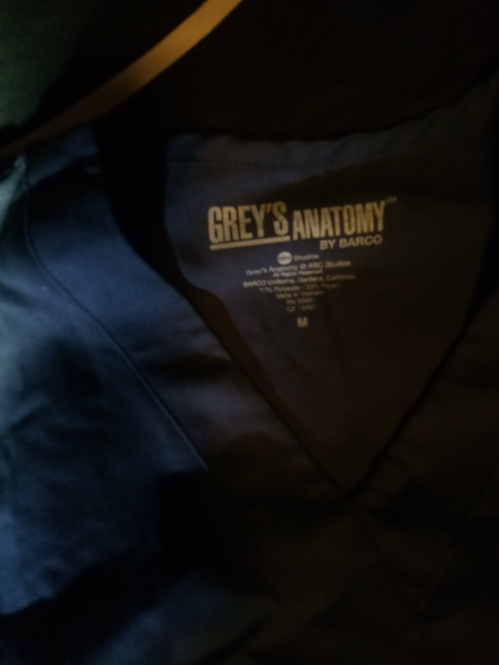Grey's Anatomy Grey V-Neck Medical Scrub Top